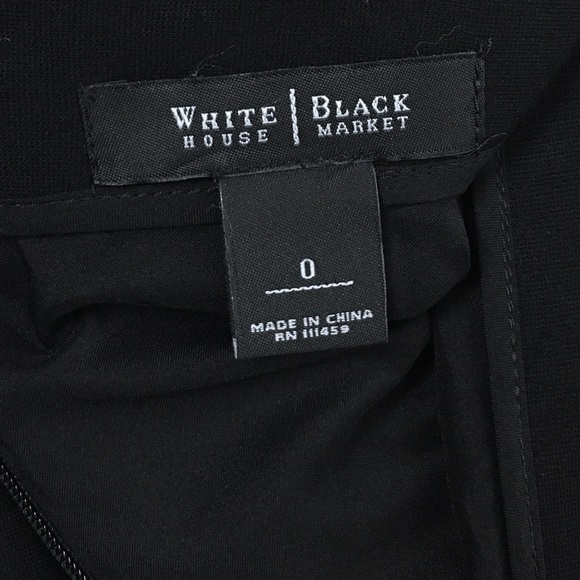 WHITE HOUSE BLACK MARKET Skirt Pencil Studs Ponte Minimalist Metallic Size 0 - Picture 6 of 10